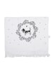 Clayre & Eef 2-delige set: gastendoeken wit/zwart - (L)66 x (B)40 cm