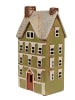 Clayre & Eef Teelichthalter "Haus" in Khaki/ Creme - (B)14 x (H)26 x (T)10 cm
