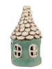 Clayre & Eef Świecznik "Home” w kolorze turkusowo-białym - wys. 20 x Ø 11 cm