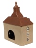 Clayre & Eef Teelichthalter "Haus" in Beige/ Braun - (B)20 x (H)26 x (T)10 cm