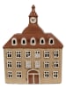 Clayre & Eef Teelichthalter "Haus" in Beige/ Braun - (B)20 x (H)26 x (T)10 cm