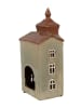 Clayre & Eef Świecznik "Home” w kolorze oliwkowo-jasnobrązowym - 12 x 25 x 9 cm