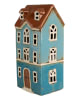 Clayre & Eef Świecznik "Home” w kolorze turkusowo-jasnobrązowym - 11 x 22 x 9 cm