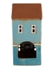 Clayre & Eef Świecznik "Home” w kolorze turkusowo-jasnobrązowym - 11 x 22 x 9 cm