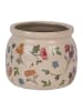 Clayre & Eef Bloempot beige/lichtroze/paars - (H)10 x Ø 12 cm