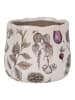 Clayre & Eef Blumentopf in Beige/ Grün - (H)12 x Ø 14 cm