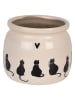 Clayre & Eef Doniczka w kolorze beżowo-czarnym - wys. 13 x Ø 16 cm