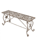 Clayre & Eef Bank wit/bruin - (B)105 x (H)44 x (D)35 cm
