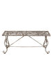 Clayre & Eef Bank wit/bruin - (B)105 x (H)44 x (D)35 cm