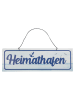 Clayre & Eef Schild in Weiß/ Blau - (L)30 x (B)10 cm
