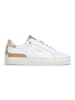 Pepe Jeans FOOTWEAR Leren sneakers "Camden" wit/goudkleurig