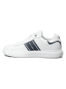 Pepe Jeans FOOTWEAR Leder-Sneakers "Eaton" in Weiß/ Dunkelblau