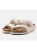 Birkenstock Skórzane klapki "Arizona" w kolorze kremowym