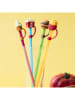 ALL FOR MY KITCHEN 2-delige set: rietjes meerkleurig - 2x 4 stuks