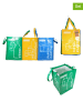 ALL FOR MY KITCHEN 3er-Set: Mülltrennsäcke in Grün/ Gelb/ Blau - (B)28,5 x (H)40,3 x (T)27,5 cm