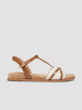 s.Oliver Sandalen in Hellbraun/ Creme