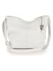 Lucca Baldi Leren schoudertas "Trapani" wit - (B)33 x (H)25 x (D)14 cm
