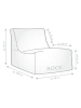 Sitting Point Outdoor-Sitzsack ''Rock Santorin'' in Taupe/ Creme - (B)65 x (H)65 x (T)100 cm