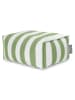 Sitting Point Outdoor-Hocker ''Roll Santorin'' in Grün/ Creme - (B)65 x (H)35 x (T)55 cm