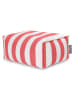 Sitting Point Outdoor-Hocker ''Roll Santorin'' in Rot/ Creme - (B)65 x (H)35 x (T)55 cm