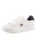 Tommy Hilfiger Leren sneakers wit/donkerblauw