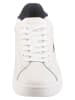 Tommy Hilfiger Leren sneakers wit/donkerblauw