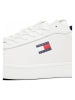 Tommy Hilfiger Leren sneakers wit/donkerblauw
