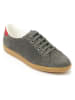 British Passport Leren sneakers grijs