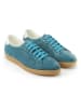 British Passport Leren sneakers turquoise