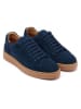 British Passport Leder-Sneakers in Dunkelblau