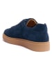 British Passport Leder-Sneakers in Dunkelblau