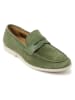 British Passport Leren mocassins "Penny" groen