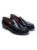 British Passport Leder-Mokassins "Penny" in Schwarz