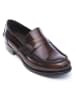 British Passport Leren mocassins "Penny" bruin