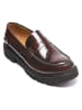 British Passport Leren mocassins "Penny" bordeaux