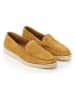 British Passport Leren mocassins okergeel