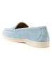 British Passport Leren mocassins lichtblauw