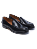 British Passport Leder-Mokassins "Penny" in Schwarz
