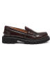 British Passport Leren mocassins "Penny" bordeaux