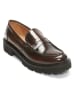 British Passport Leren mocassins "Penny" bruin