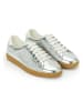 British Passport Leren sneakers zilverkleurig