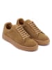 British Passport Leder-Sneakers in Hellbraun