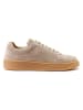 British Passport Leder-Sneakers in Taupe