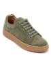 British Passport Leder-Sneakers in Khaki