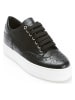 British Passport Leren sneakers zwart