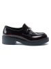 British Passport Leren mocassins "Bit" bordeaux