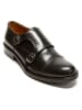 British Passport Leren monkstraps zwart