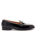 British Passport Leren mocassins "Bit" zwart