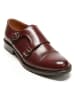 British Passport Leren monkstraps bordeaux