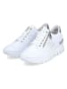 rieker Keilsneakers in Weiß/ Silber